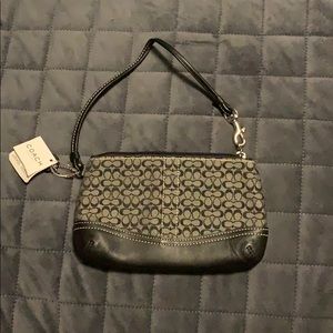 NWT Black/gray Coach wristlet